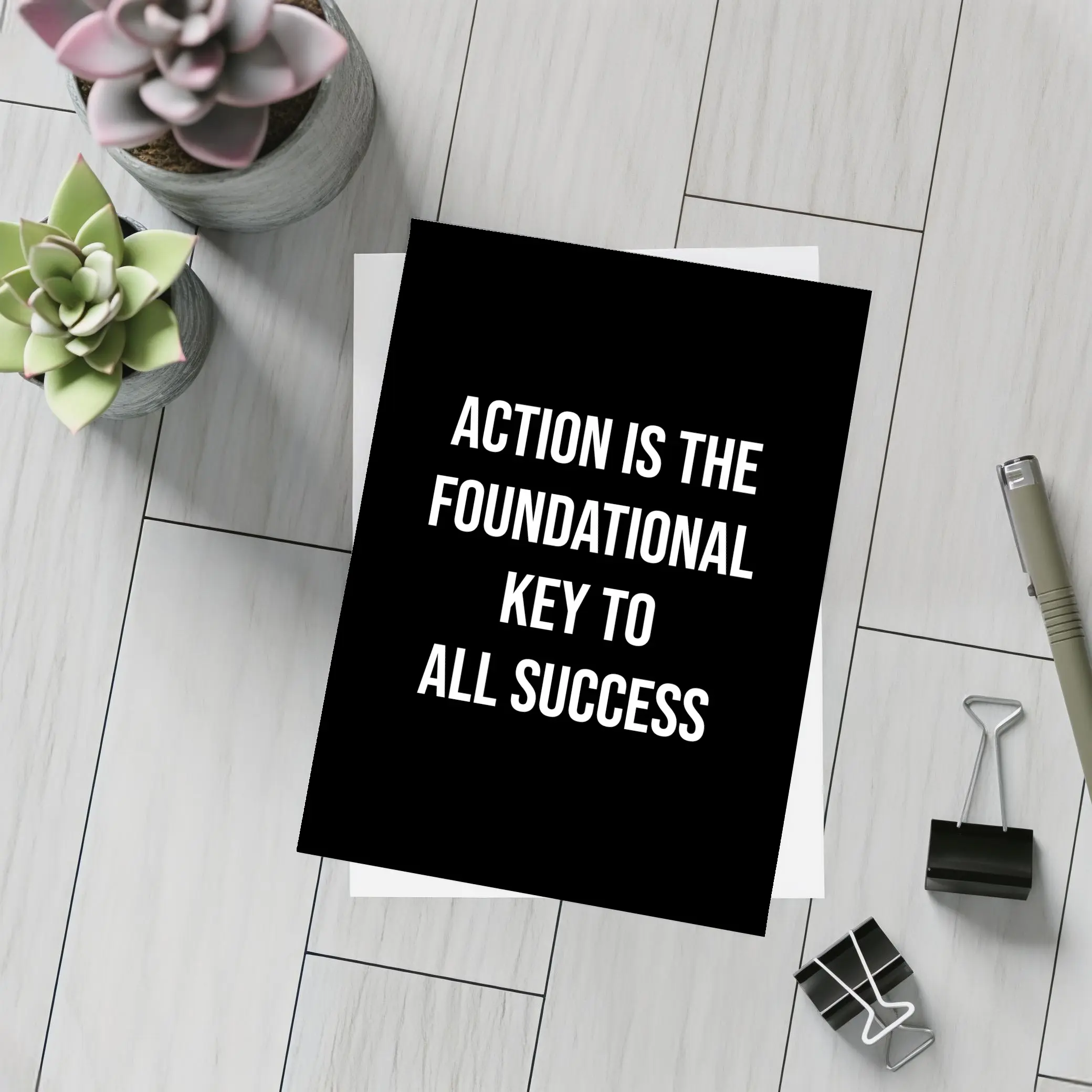 Action Is The Foundational Key To Success – Postcards