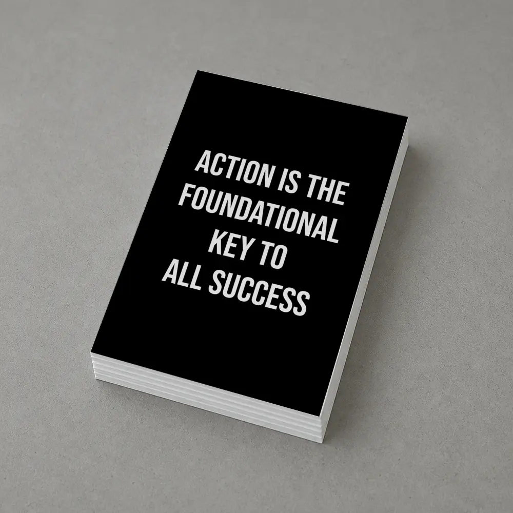 Action Is The Foundational Key To Success – Postcards