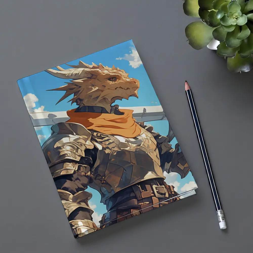 Dragon Knight Armor Sword Blue Sky – Notebooks