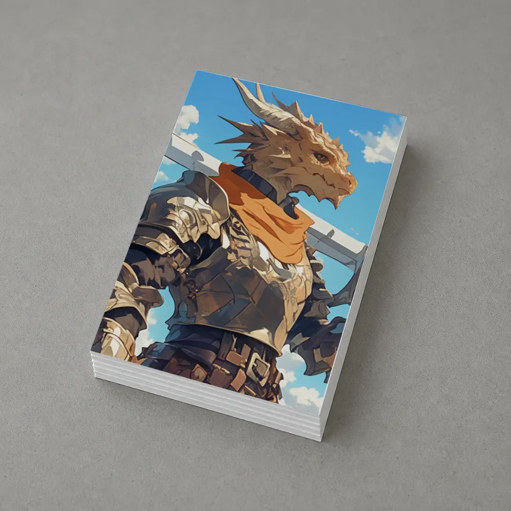 Dragon Knight Armor Sword Blue Sky – Postcards