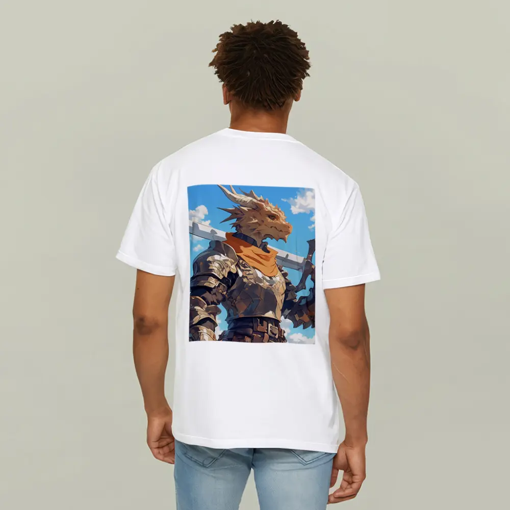 Dragon Knight Armor Sword Blue Sky – T-Shirts