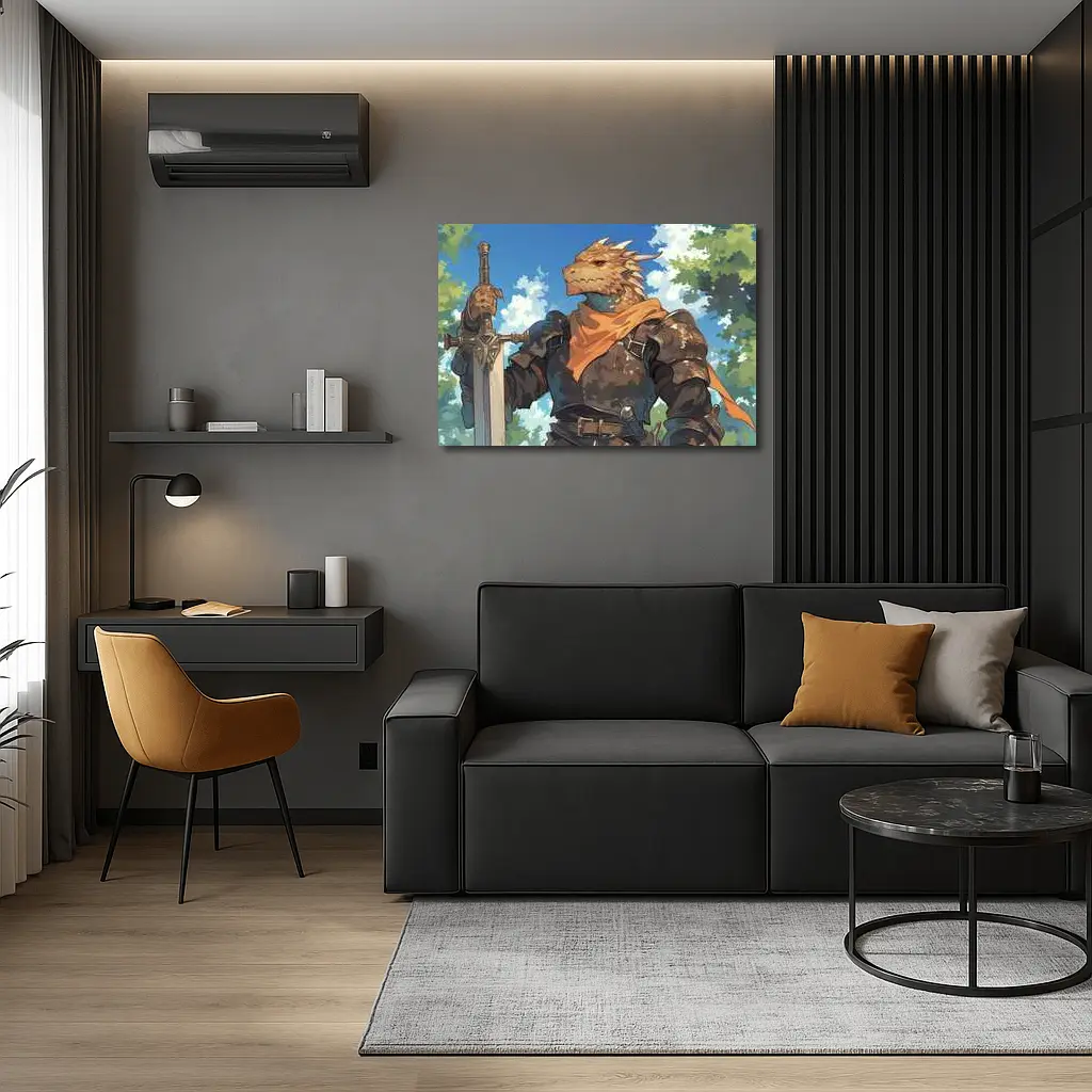 Dragon Knight Warrior Anime Art Forest – Wall Art
