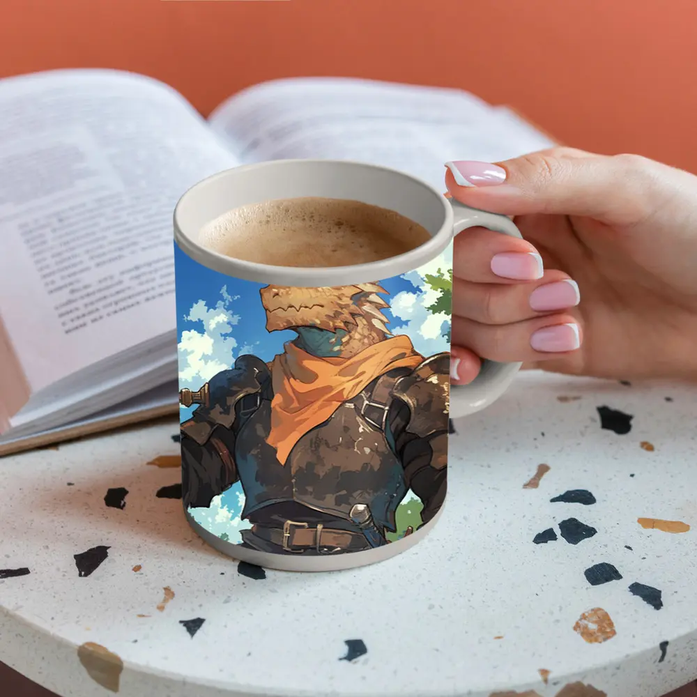 Dragon Knight Warrior Anime Art Forest – Mugs