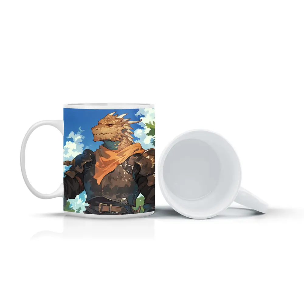 Dragon Knight Warrior Anime Art Forest – Mugs