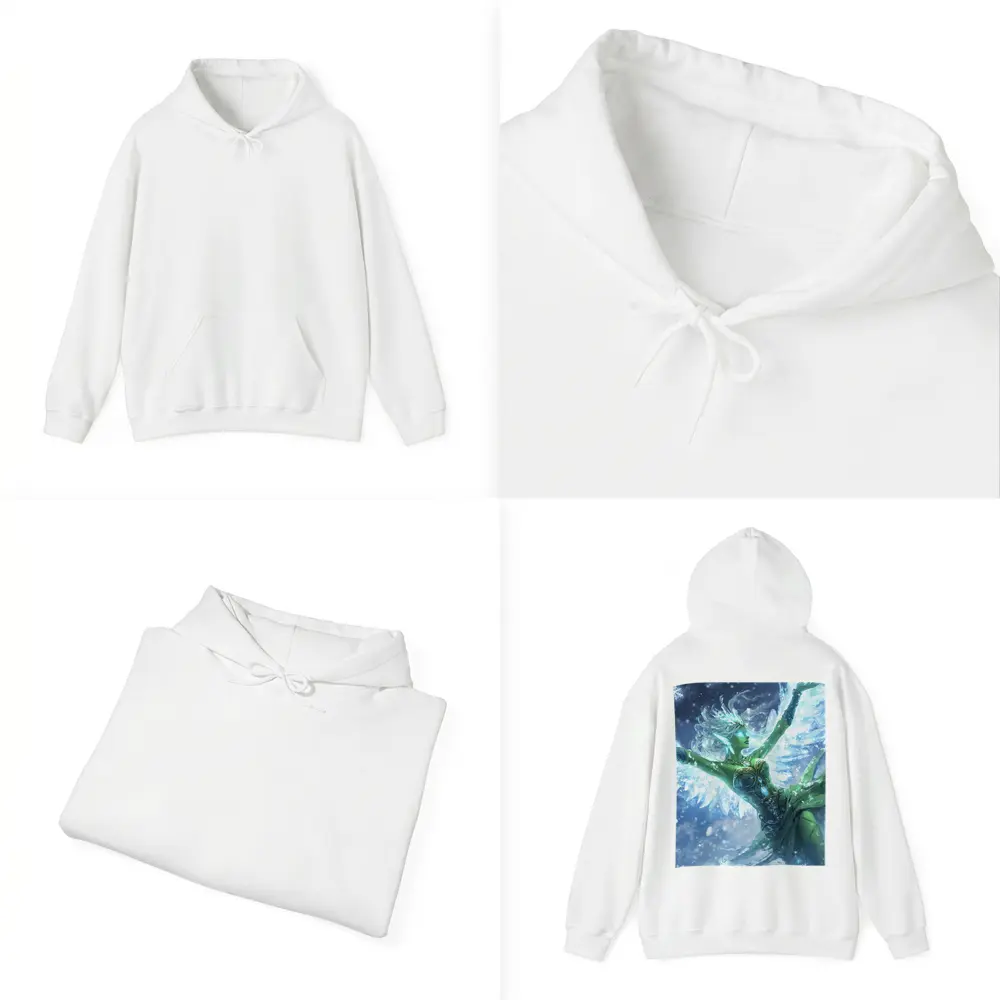 Ice Angel Fantasy Figure Winter Snow Scene – Hoodies