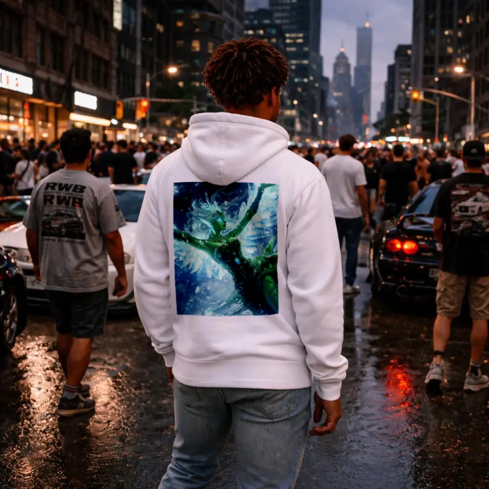Ice Angel Fantasy Figure Winter Snow Scene – Hoodies