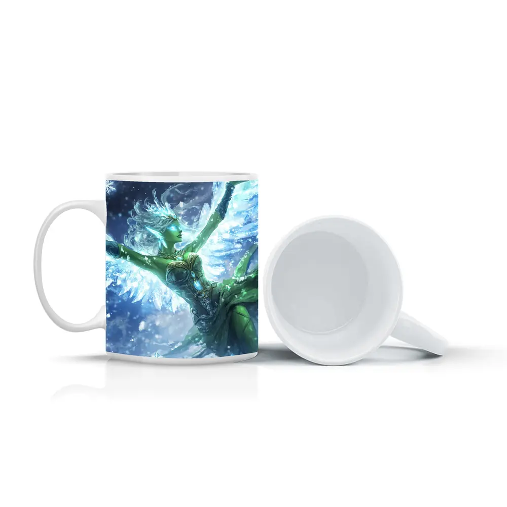 Ice Angel Fantasy Figure Winter Snow Scene – Mugs