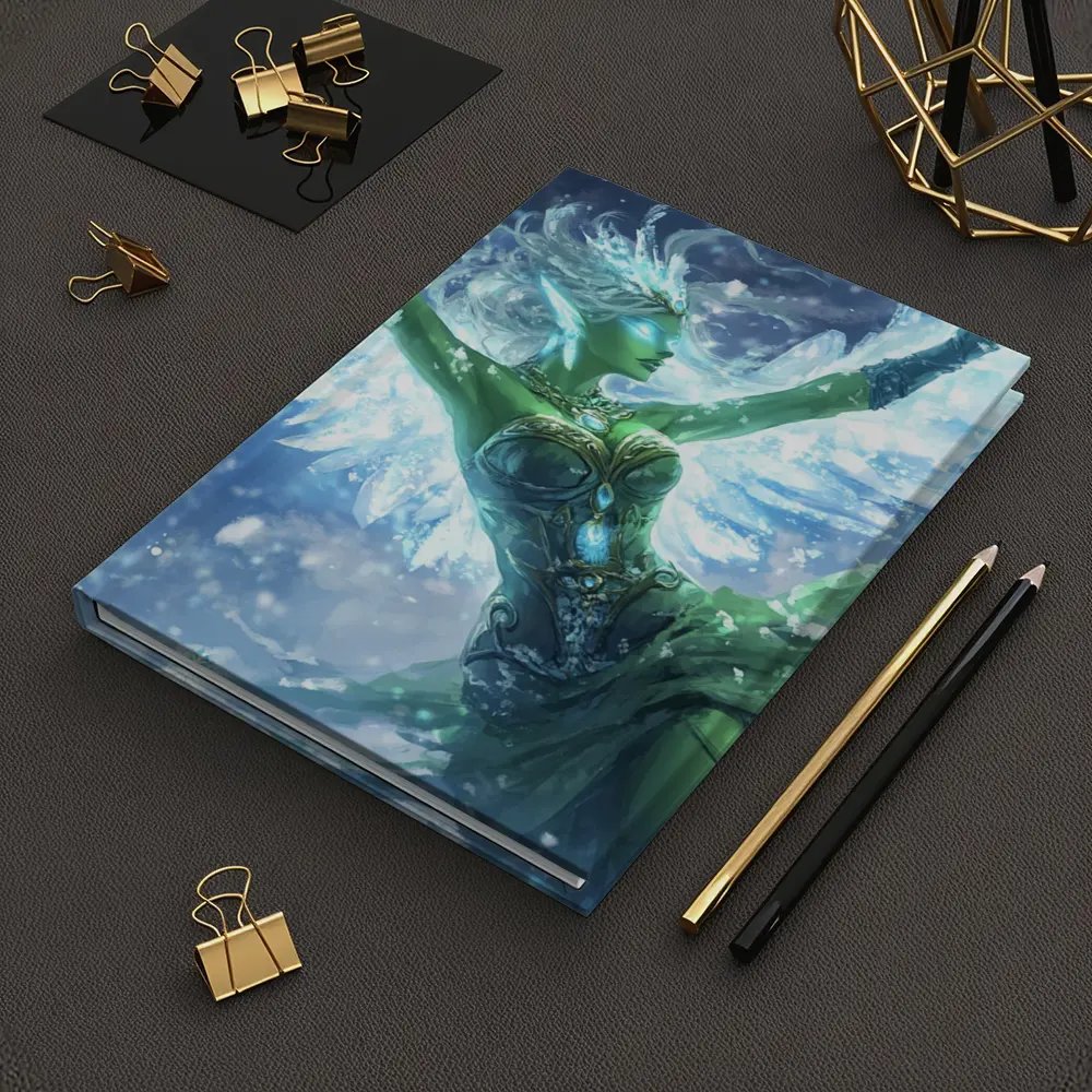 Ice Angel Fantasy Figure Winter Snow Scene – Notebooks