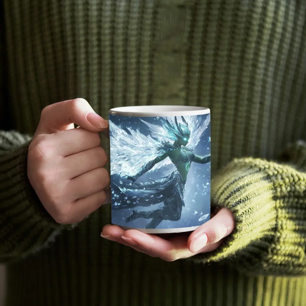 Ice Angel Fantasy Figure Snowflake Storm – Mugs