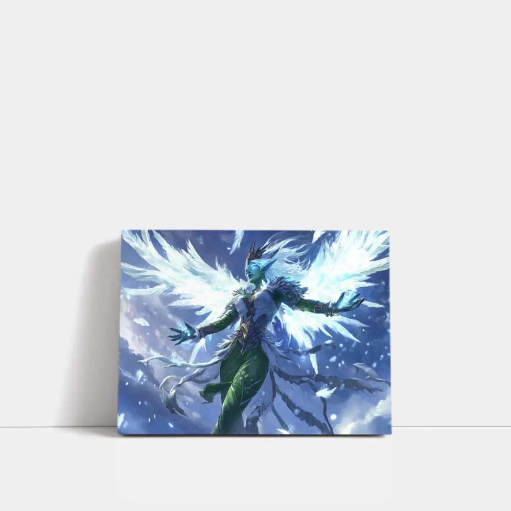 Fantasy Elf Angel Wings Ice Blue Sky – Wall Art