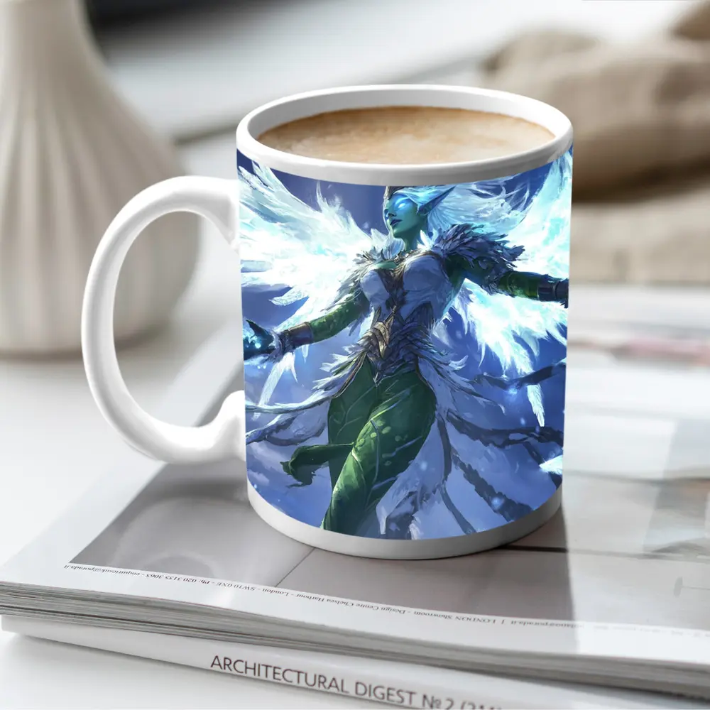 Fantasy Elf Angel Wings Ice Blue Sky – Mugs