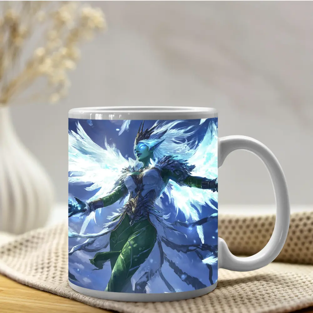 Fantasy Elf Angel Wings Ice Blue Sky – Mugs