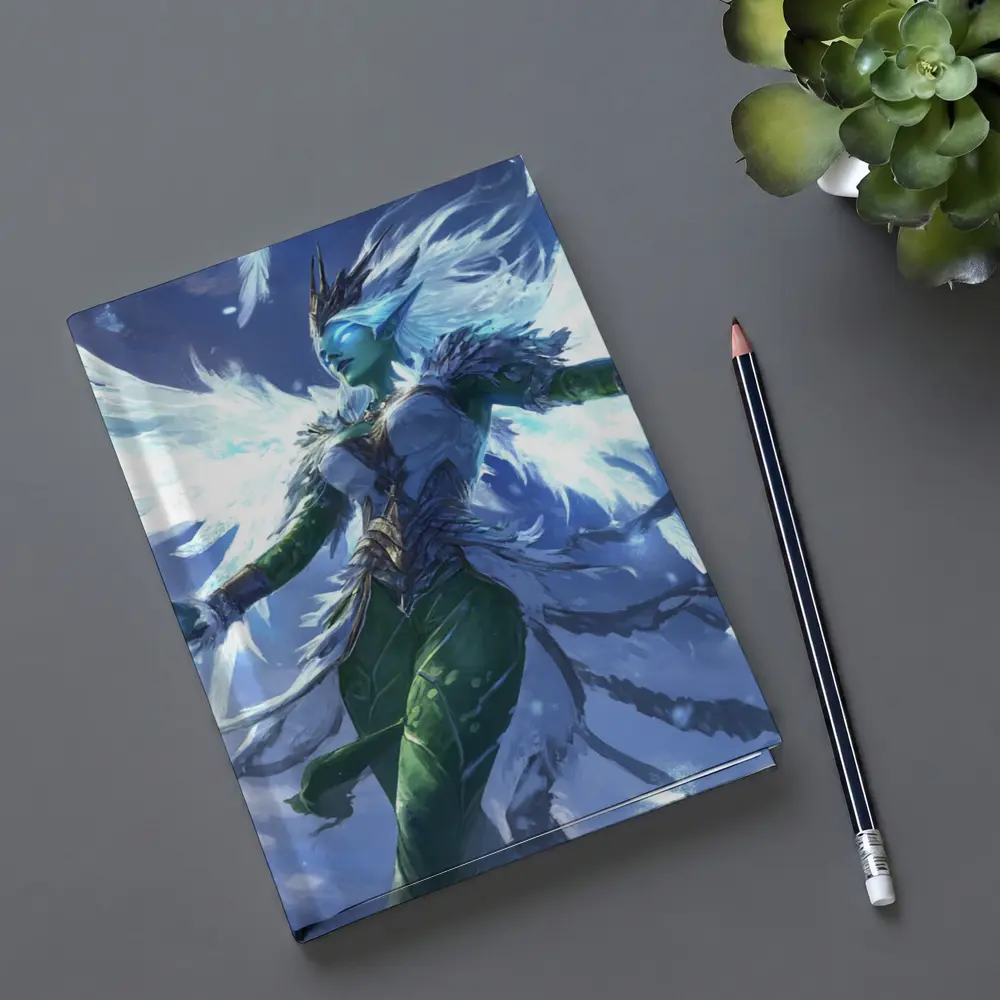 Fantasy Elf Angel Wings Ice Blue Sky – Notebooks