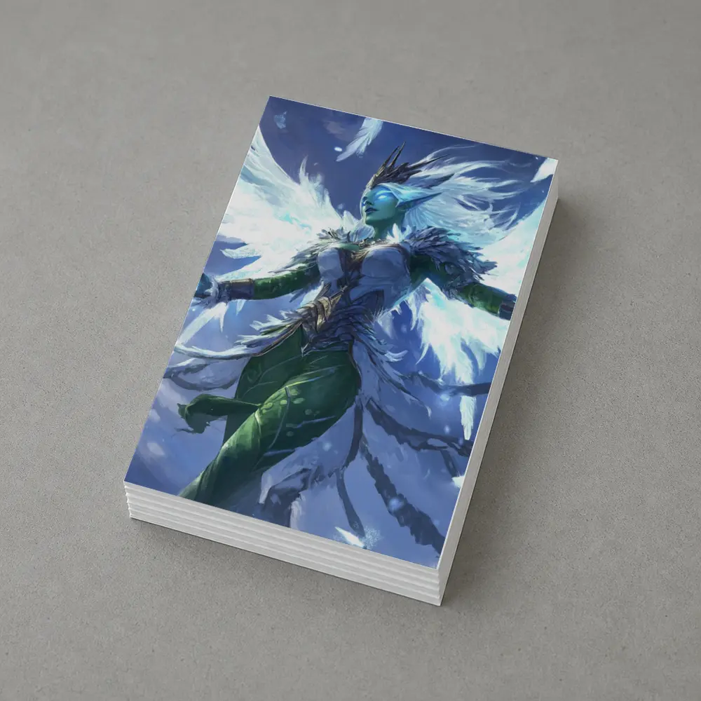 Fantasy Elf Angel Wings Ice Blue Sky – Postcards
