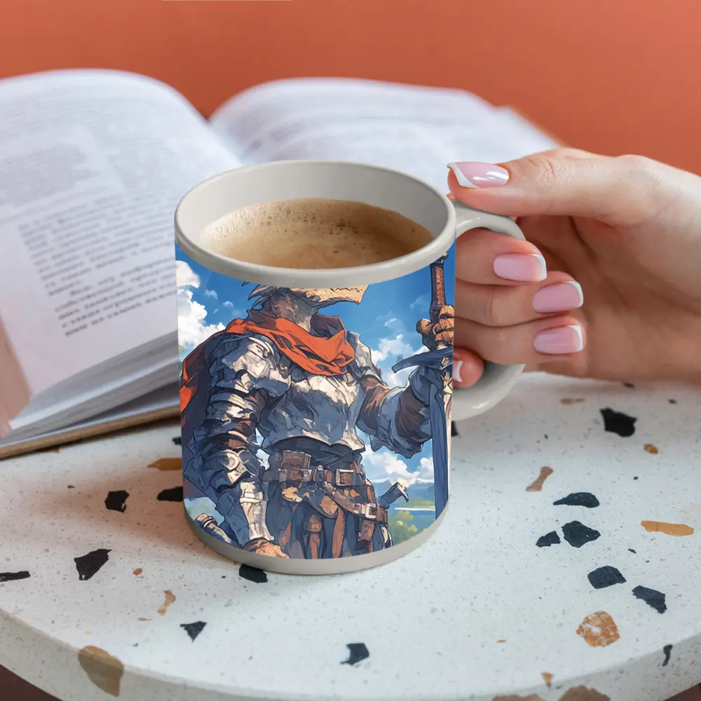 Dragon Knight Warrior Anime Fantasy Sky – Mugs
