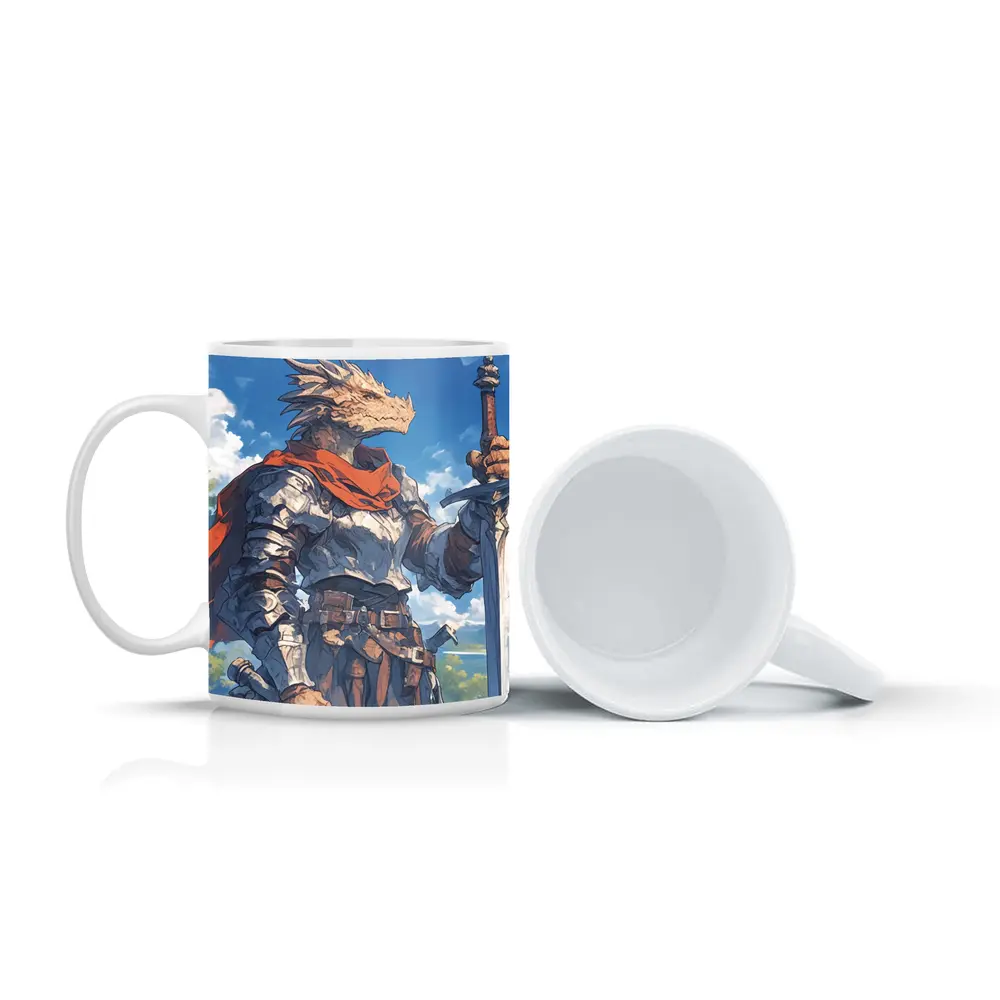 Dragon Knight Warrior Anime Fantasy Sky – Mugs