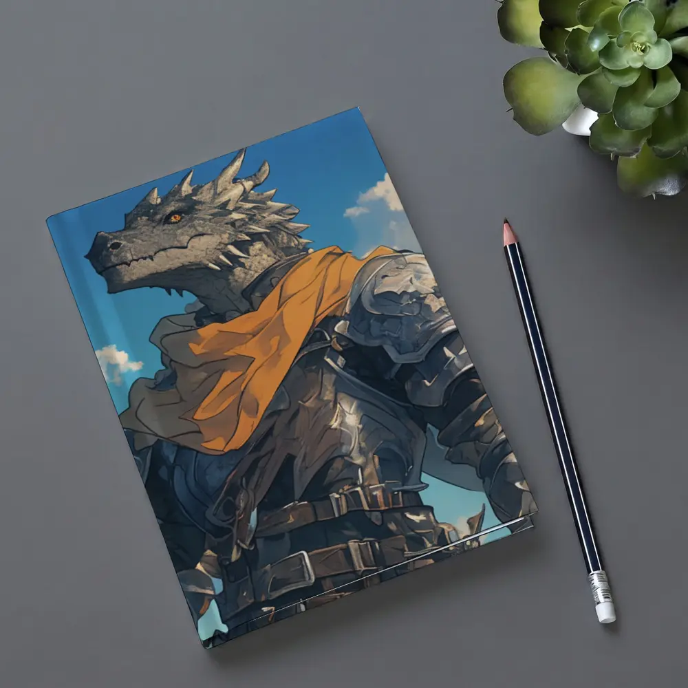 Dragon Knight Armor Anime Sky Background – Notebooks