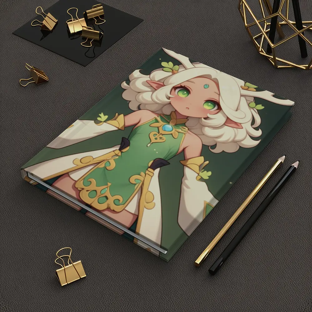 Anime Forest Spirit Girl With Antlers – Notebooks