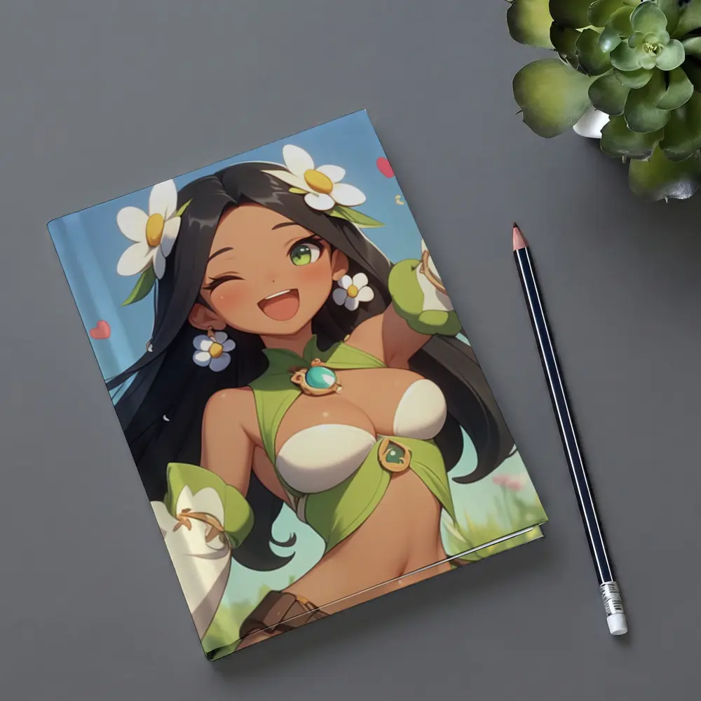 Anime Girl Daisy Flowers Summer Field – Notebooks