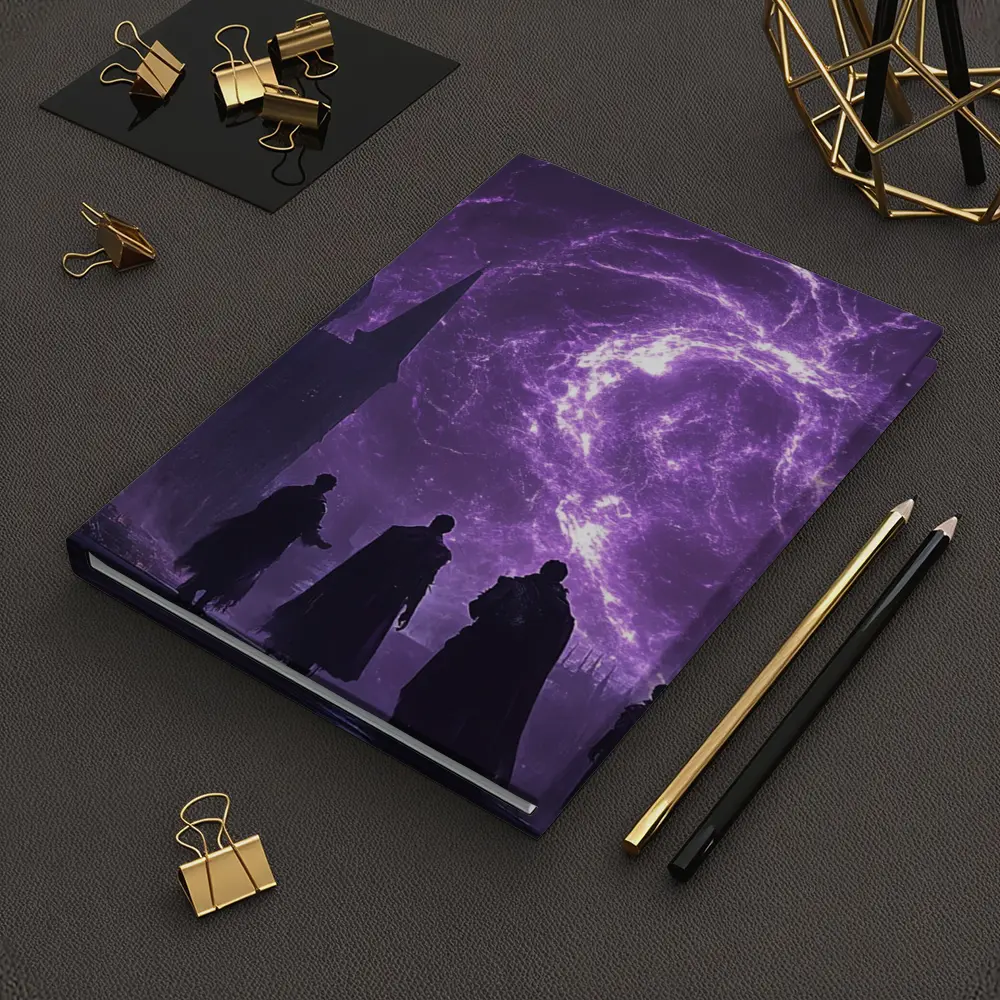Dark Sorcerers Purple Lightning Storm Gothic Cathedral – Notebooks
