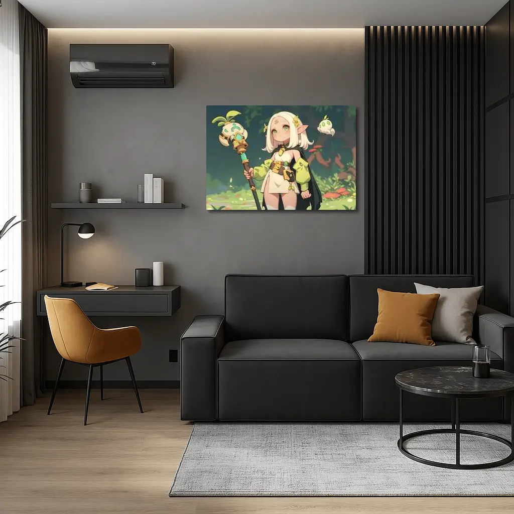 Anime Elf Girl Mage Forest Nature – Wall Art