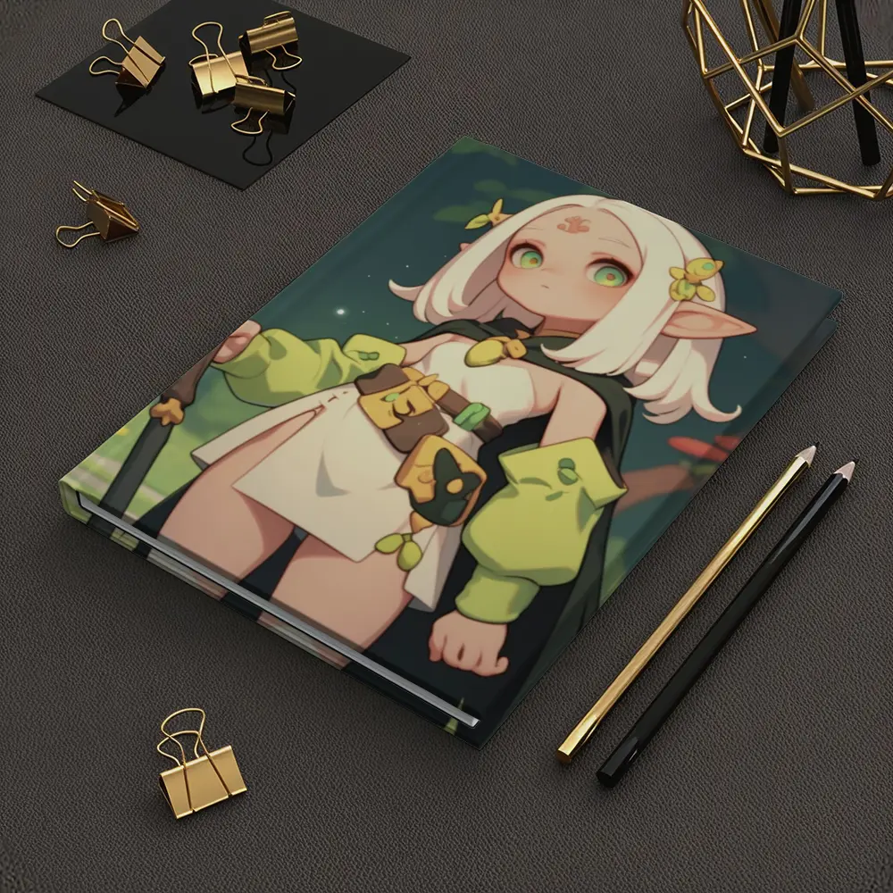 Anime Elf Girl Mage Forest Nature – Notebooks