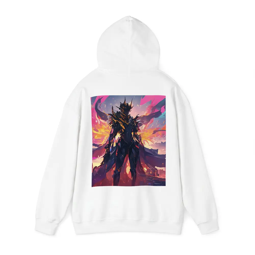 Dark Armored Warrior Anime City Sunset – Hoodies