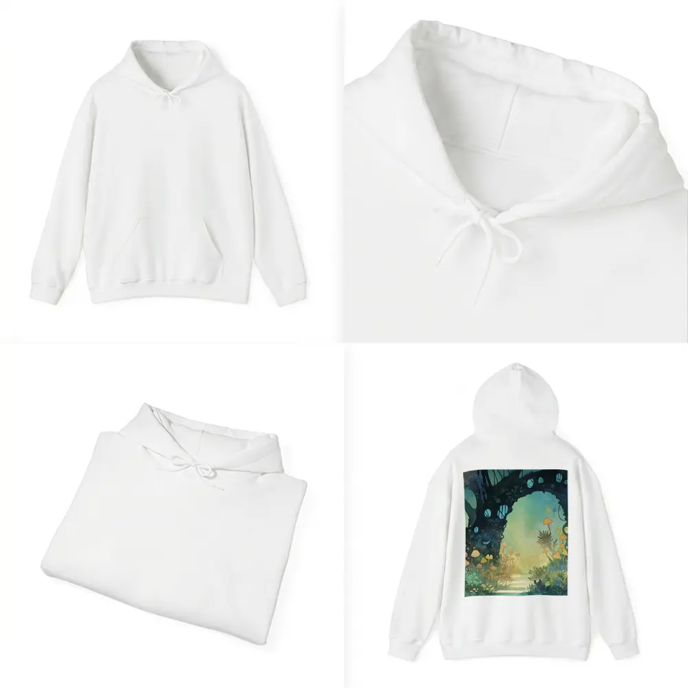 Watercolor Fantasy Forest Mushroom Garden Art – Hoodies