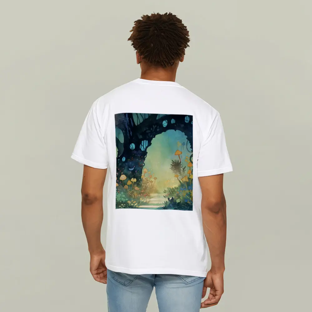Watercolor Fantasy Forest Mushroom Garden Art – T-Shirts