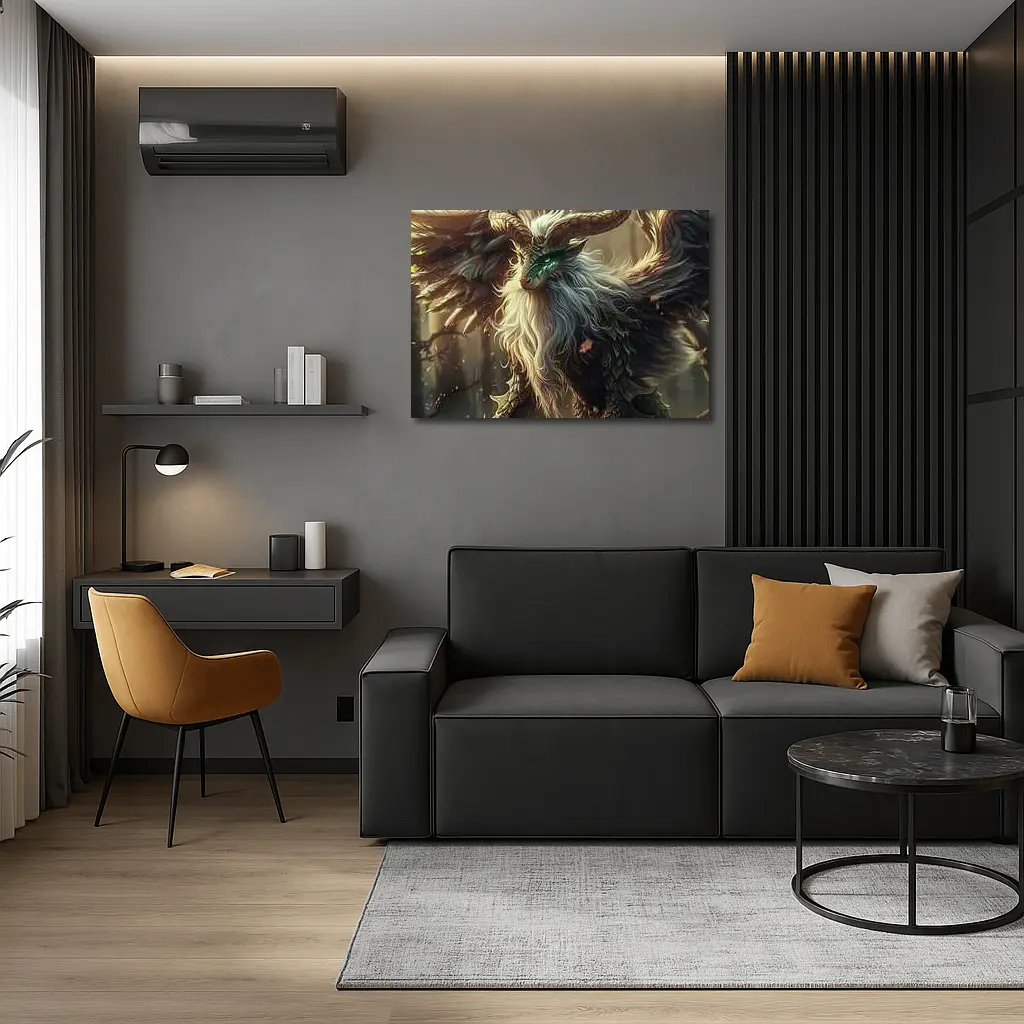 Dragon Beast Fantasy Creature Forest Art – Wall Art