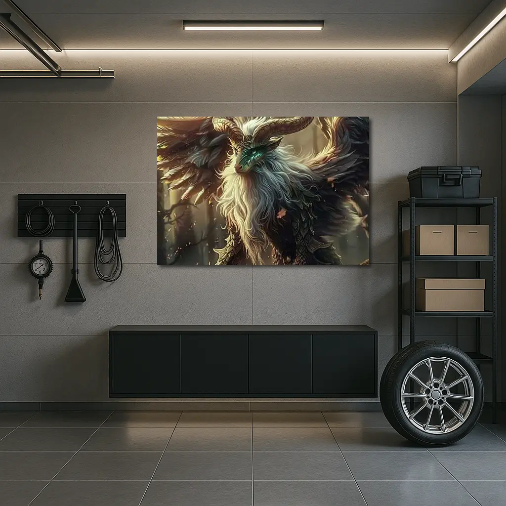 Dragon Beast Fantasy Creature Forest Art – Wall Art
