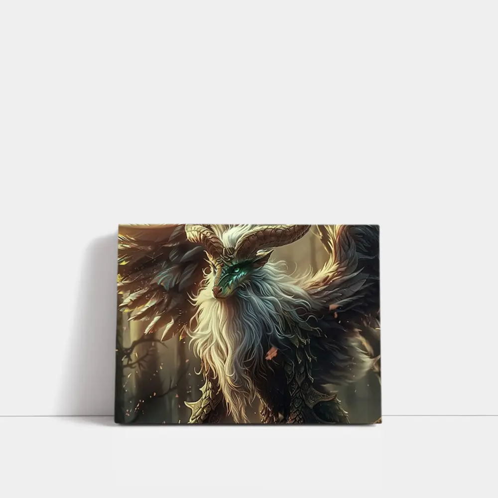 Dragon Beast Fantasy Creature Forest Art – Wall Art