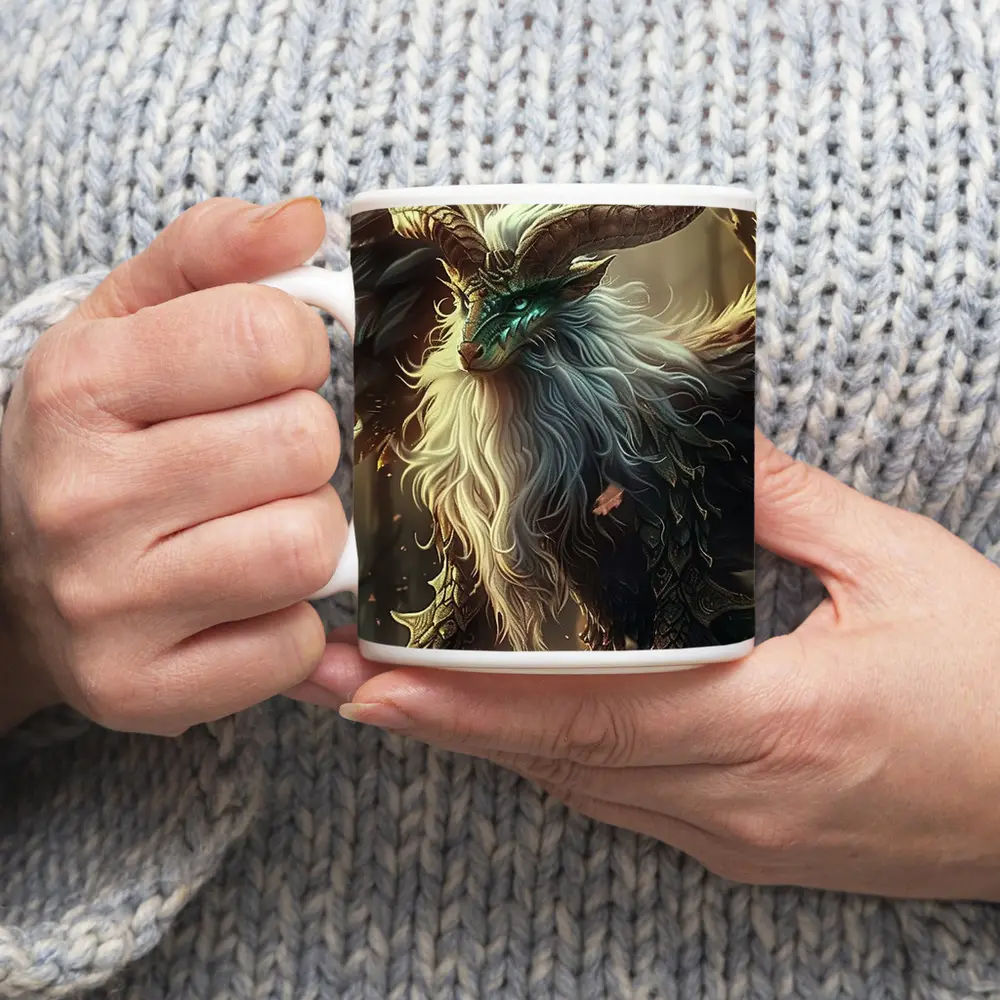 Dragon Beast Fantasy Creature Forest Art – Mugs