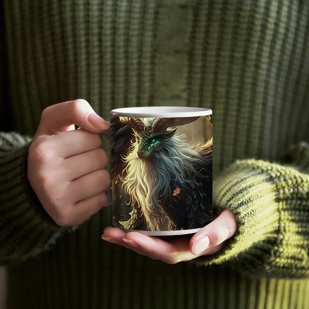 Dragon Beast Fantasy Creature Forest Art – Mugs