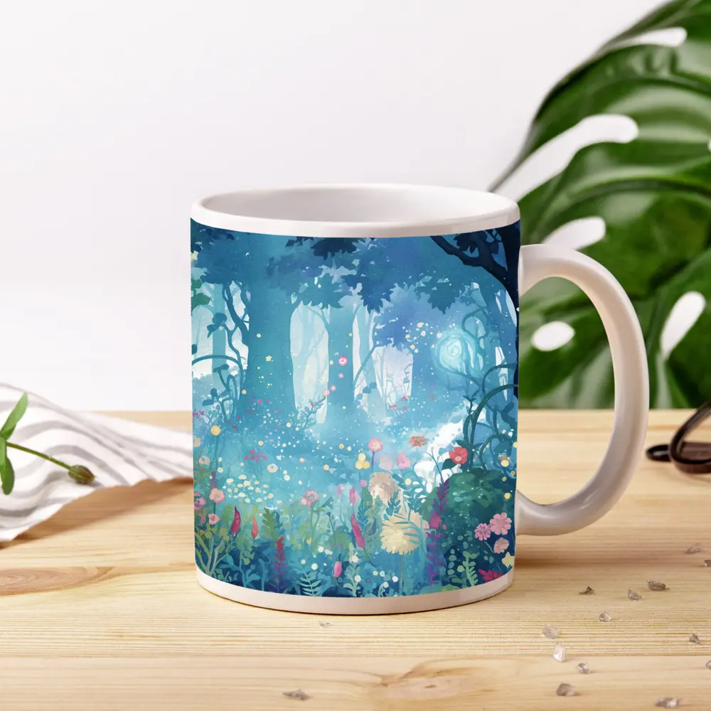 Enchanted Forest Garden Anime Floral Night – Mugs
