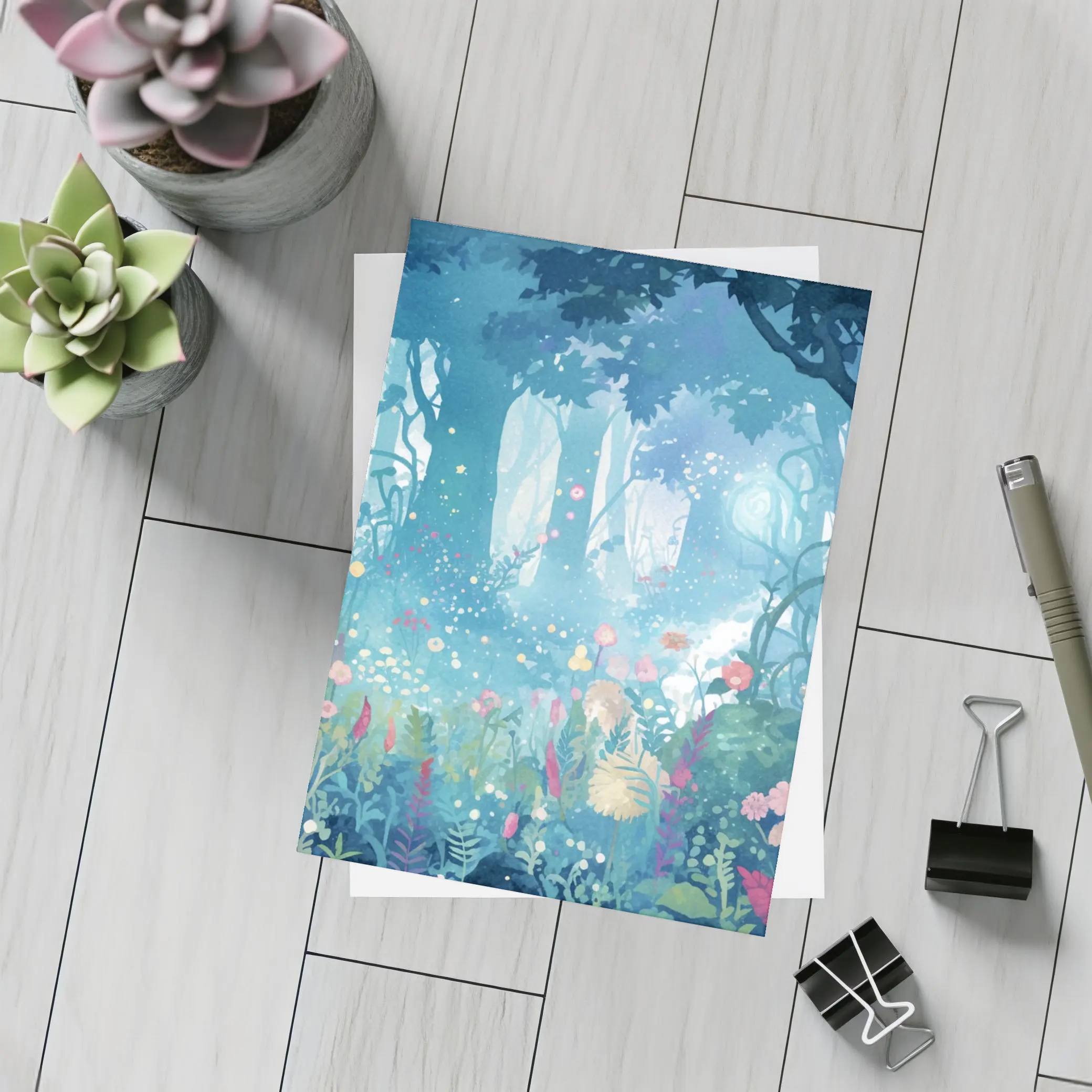 Enchanted Forest Garden Anime Floral Night – Postcards