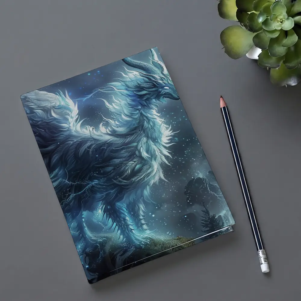 Glowing Fantasy Beast Mountain Forest Art – Notebooks