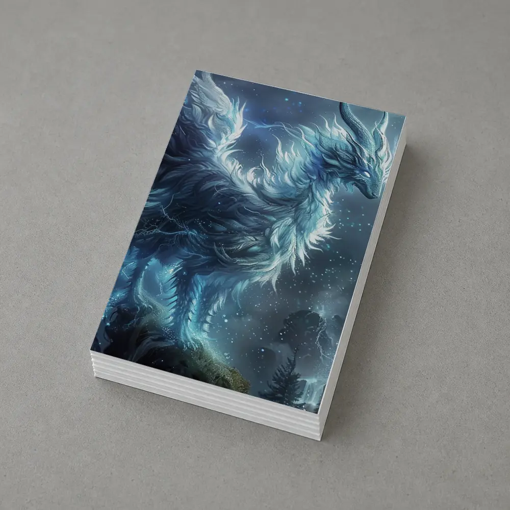 Glowing Fantasy Beast Mountain Forest Art – Postcards