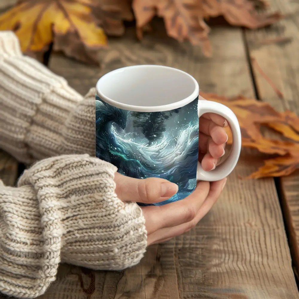 Fantasy Forest Spirit Dragon Dark Art – Mugs