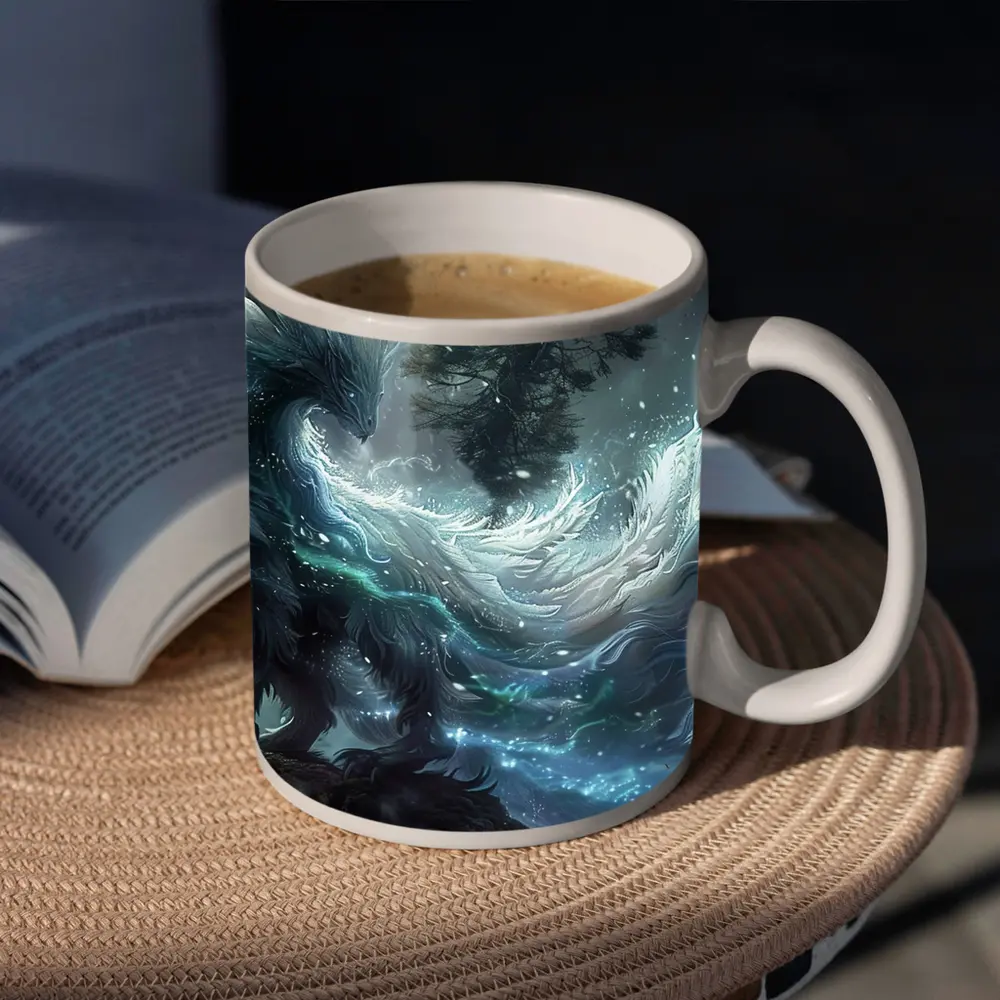 Fantasy Forest Spirit Dragon Dark Art – Mugs