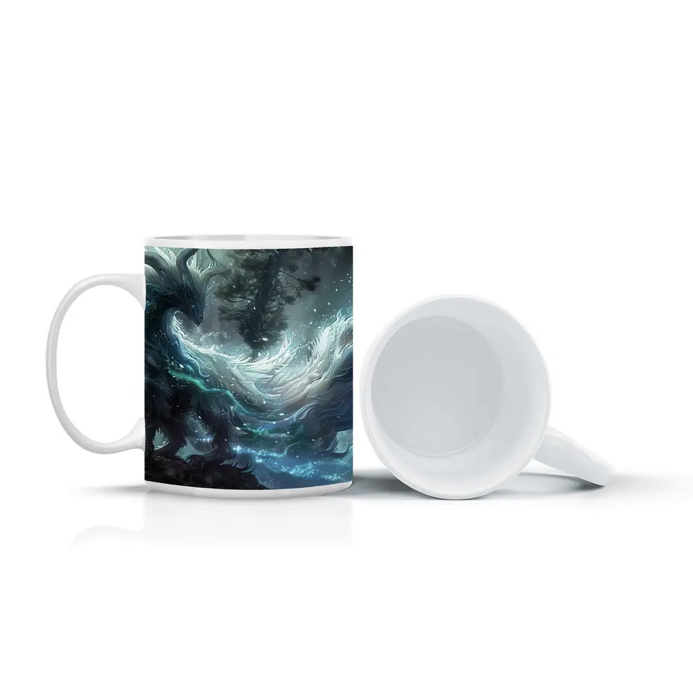 Fantasy Forest Spirit Dragon Dark Art – Mugs