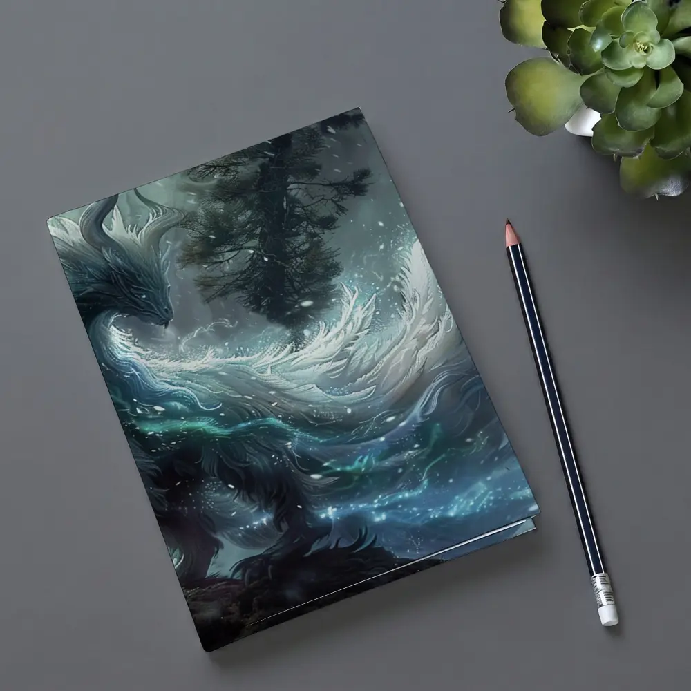 Fantasy Forest Spirit Dragon Dark Art – Notebooks