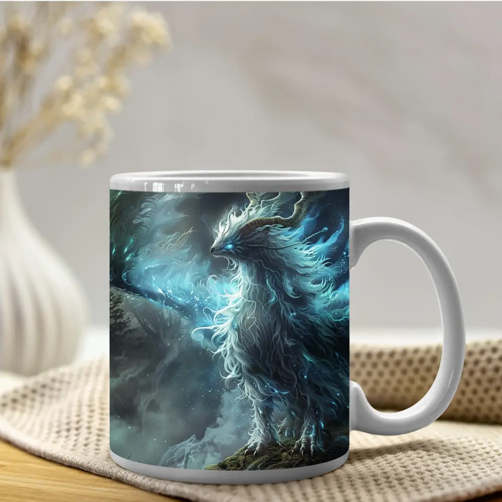 Mystical Fantasy Beast Glowing Forest Spirit – Mugs