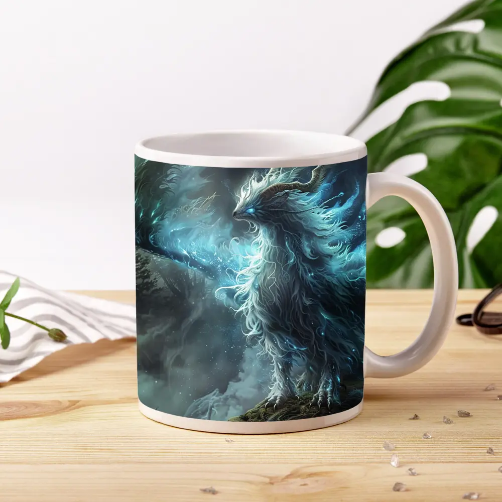 Mystical Fantasy Beast Glowing Forest Spirit – Mugs