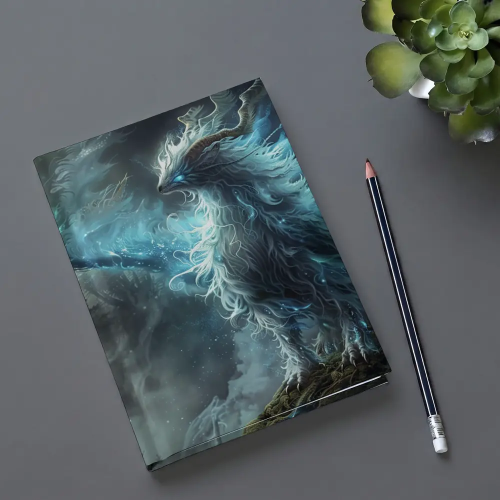 Mystical Fantasy Beast Glowing Forest Spirit – Notebooks