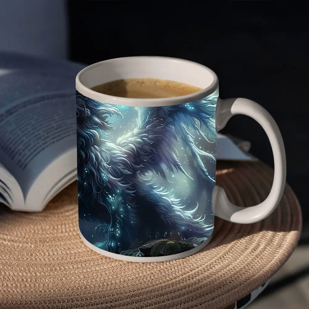 Glowing Fantasy Creature Dark Mystical Forest – Mugs