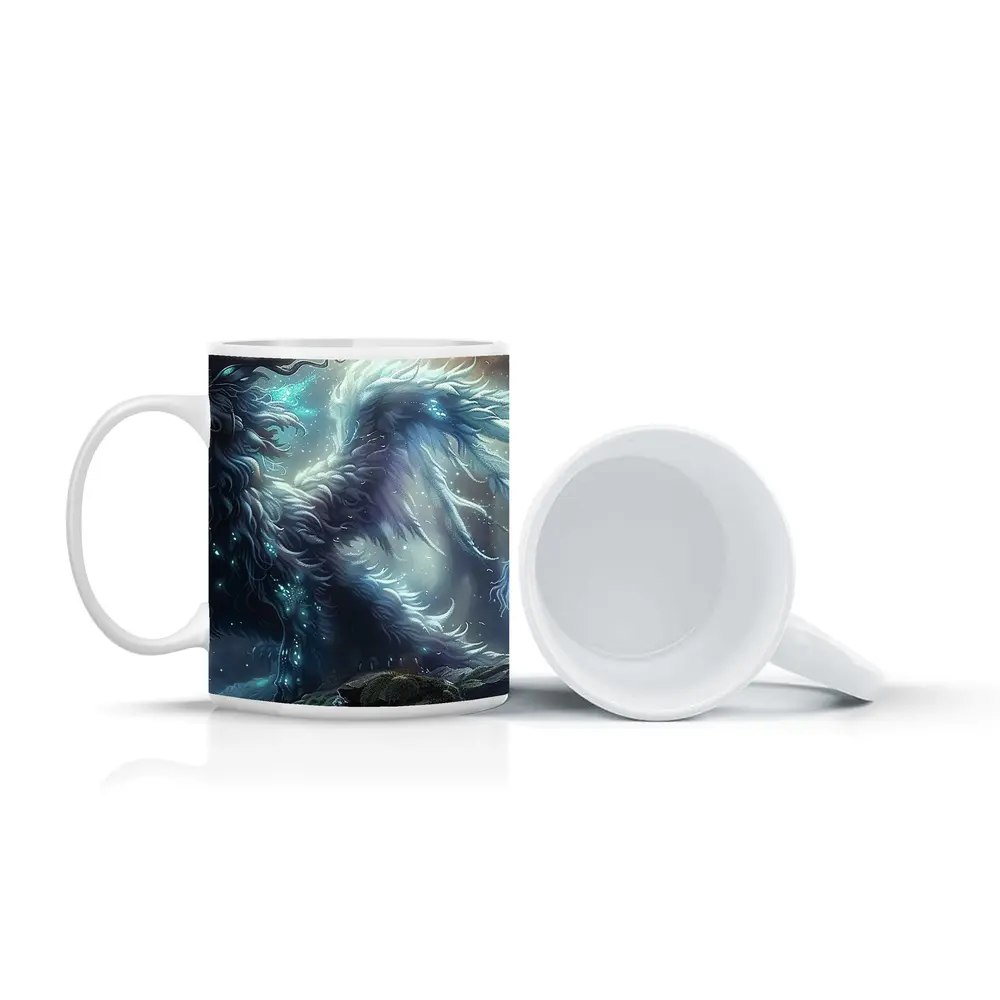 Glowing Fantasy Creature Dark Mystical Forest – Mugs