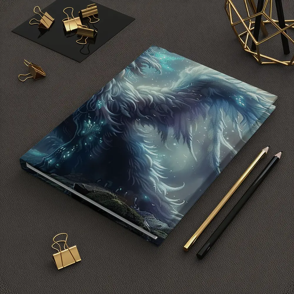 Glowing Fantasy Creature Dark Mystical Forest – Notebooks