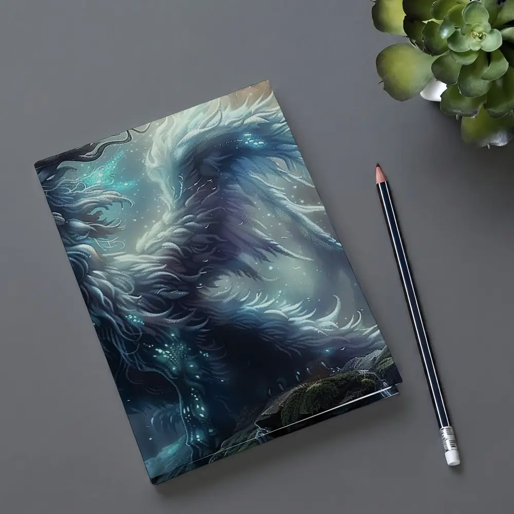 Glowing Fantasy Creature Dark Mystical Forest – Notebooks