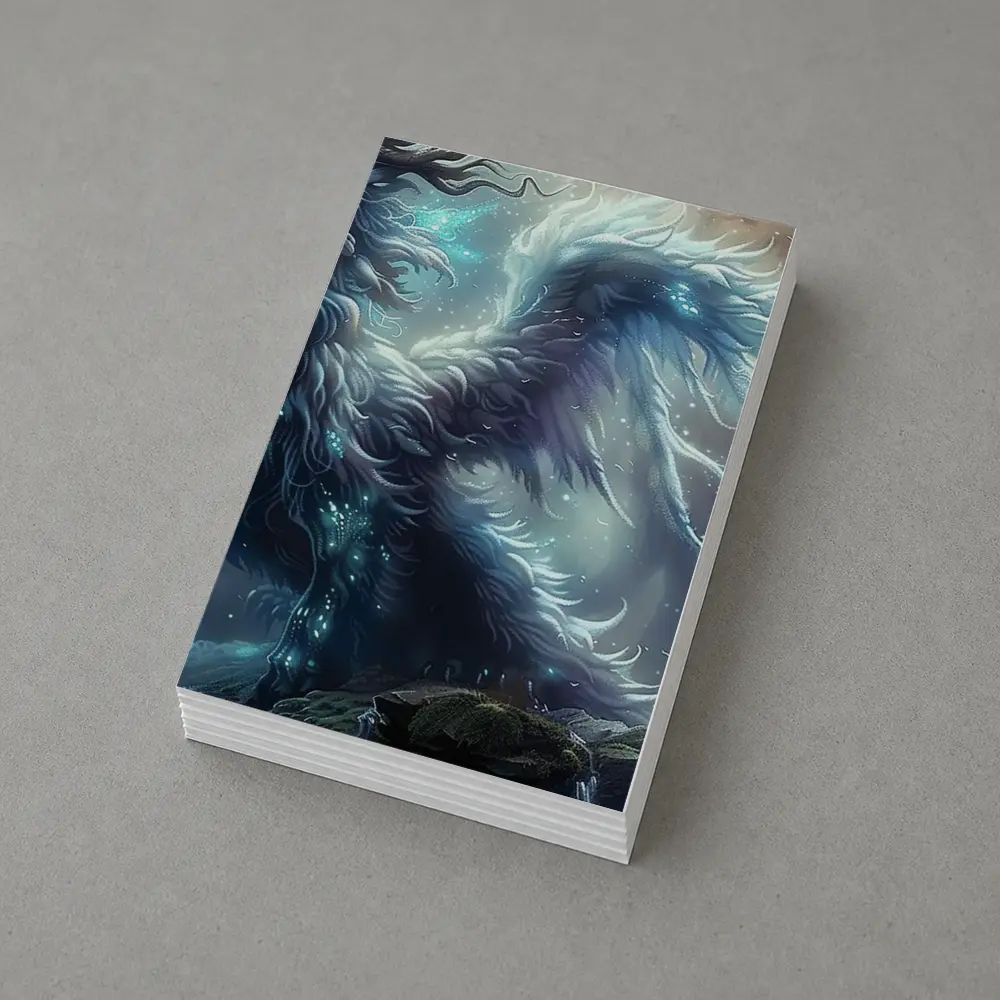 Glowing Fantasy Creature Dark Mystical Forest – Postcards
